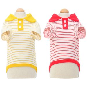 Pet Color Striped Polo Shirt